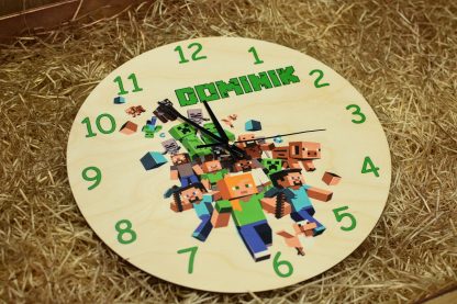Minecraft hodiny s menom