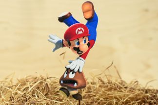 Super Mário na gombe zápich