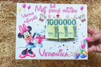 minnie darovanie penazí dievčatku