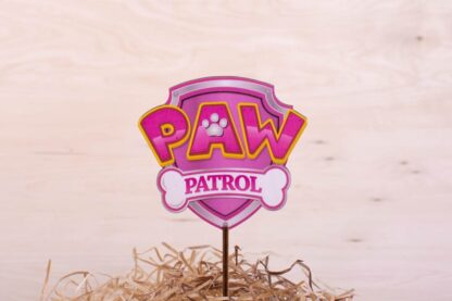ružové logo labková patrola