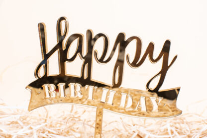 zrkadlový zápich Happy Birthday